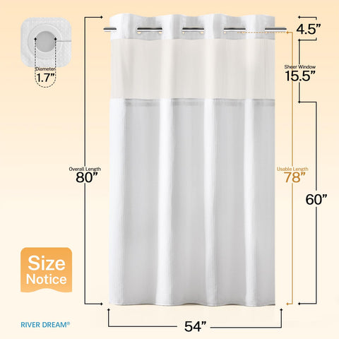 River Dream stall white spa-like design adds a clean, premium vibe.