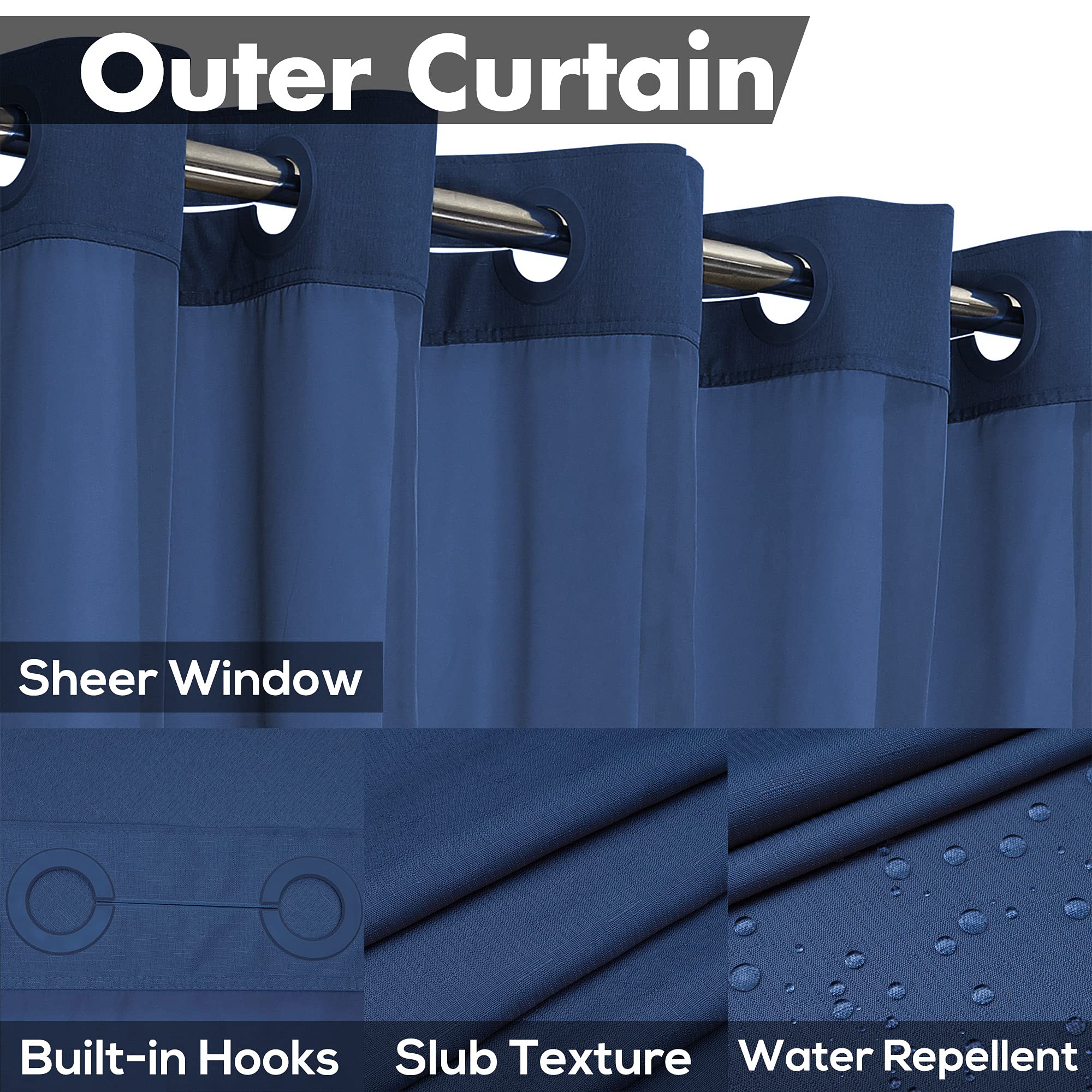 River Dream top window see-through feature lets light in while keeping privacy