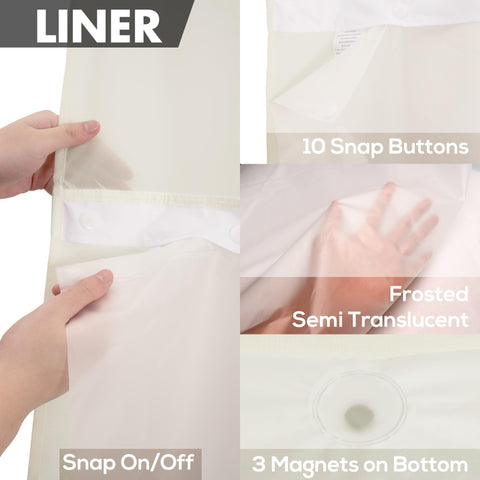 River Dream water-repellent finish helps keep the shower area drier after use