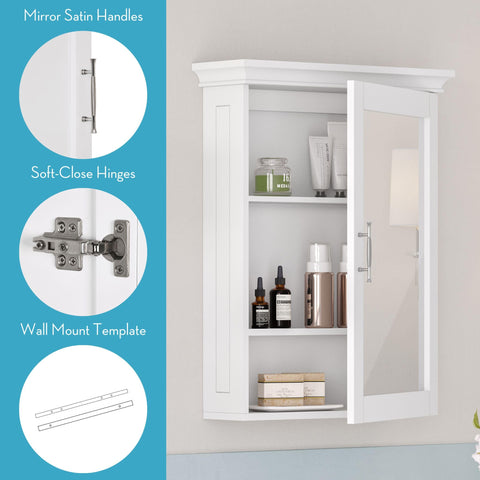RiverRidge Somerset bathroom storage shelves keep toiletries organized.