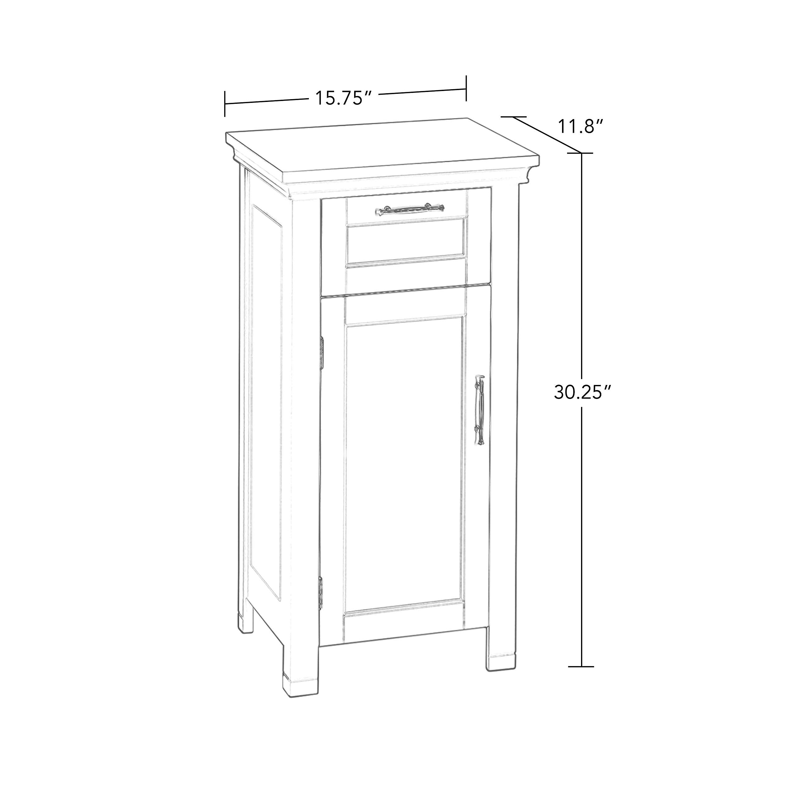 Fixed top shelf inside RiverRidge Somerset cabinet.