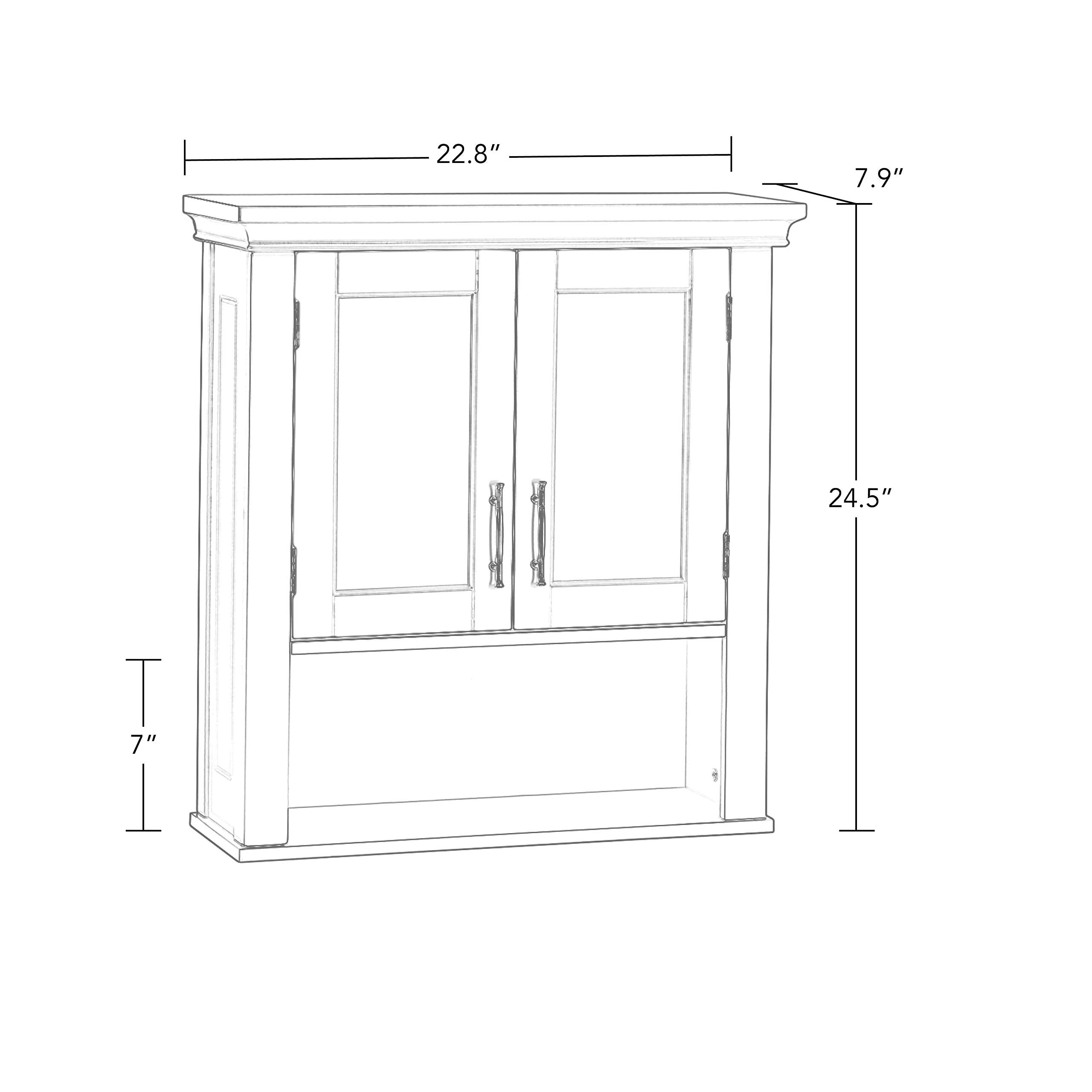 Interior adjustable shelf in RiverRidge Somerset cabinet supports flexible storage.