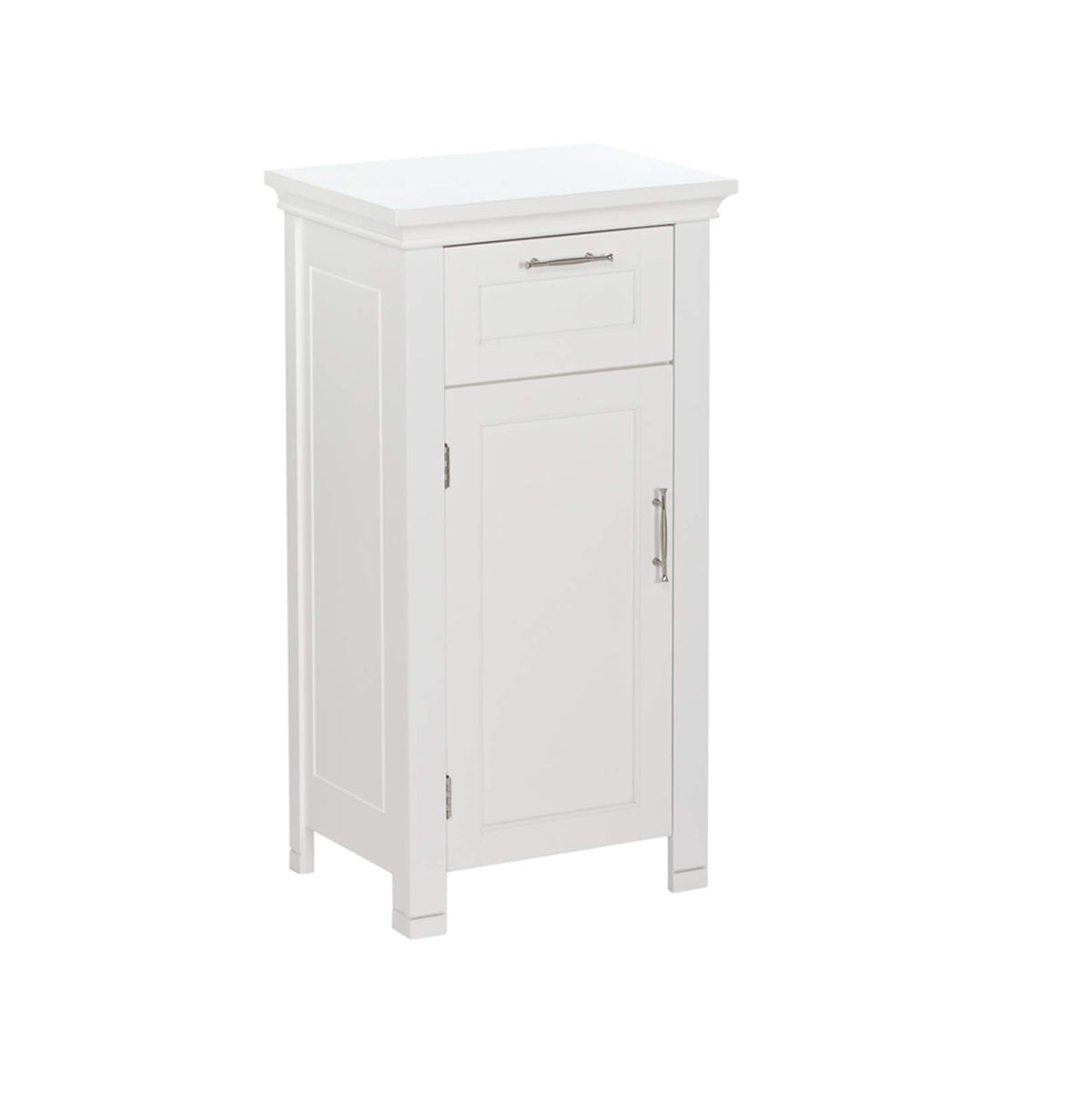 RiverRidge Somerset white cabinet front view with concealed storage.
