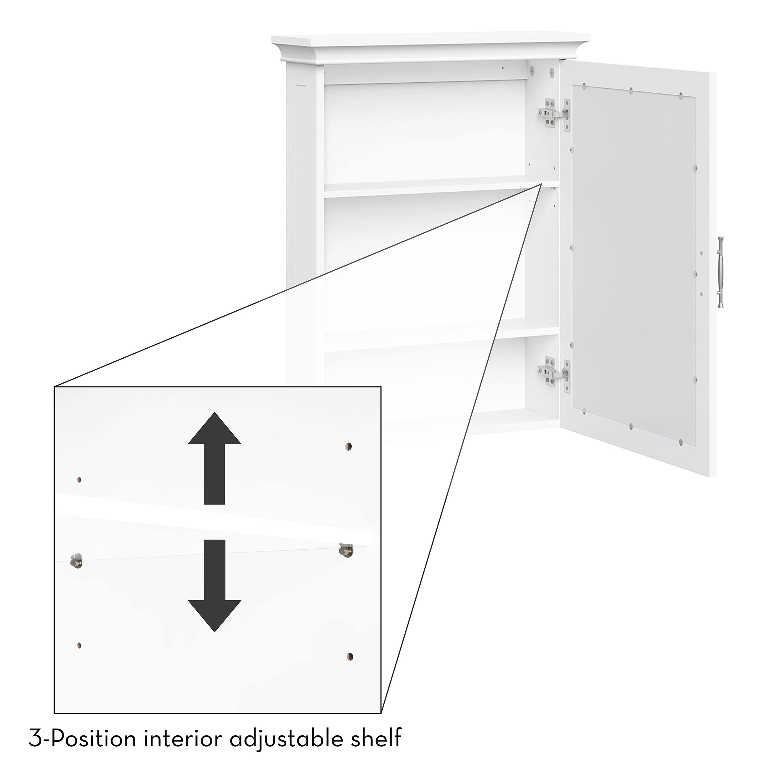 RiverRidge Somerset soft-close hinges prevent slams and protect contents.