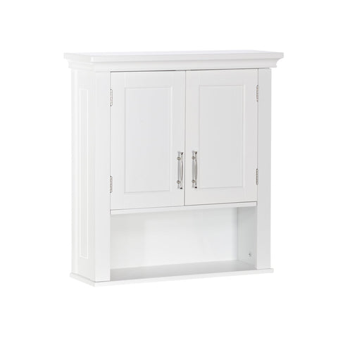 RiverRidge Somerset two-door cabinet front view with concealed storage for tidy bath essentials.