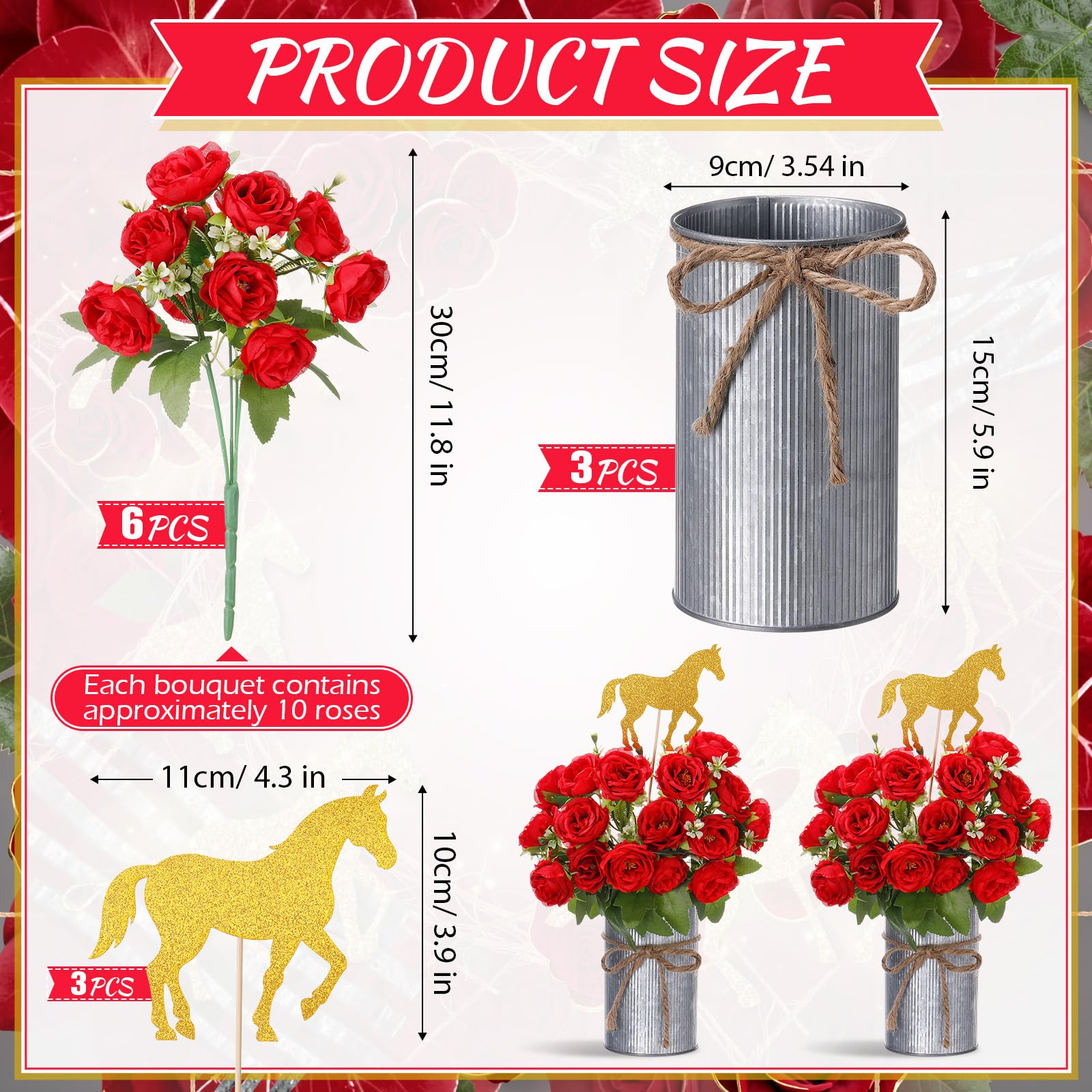 Rivvlive silk rose bouquets add lifelike color to tables