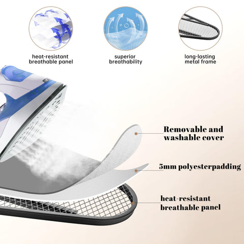 RIZTAIK ironing board compact design stores neatly after use