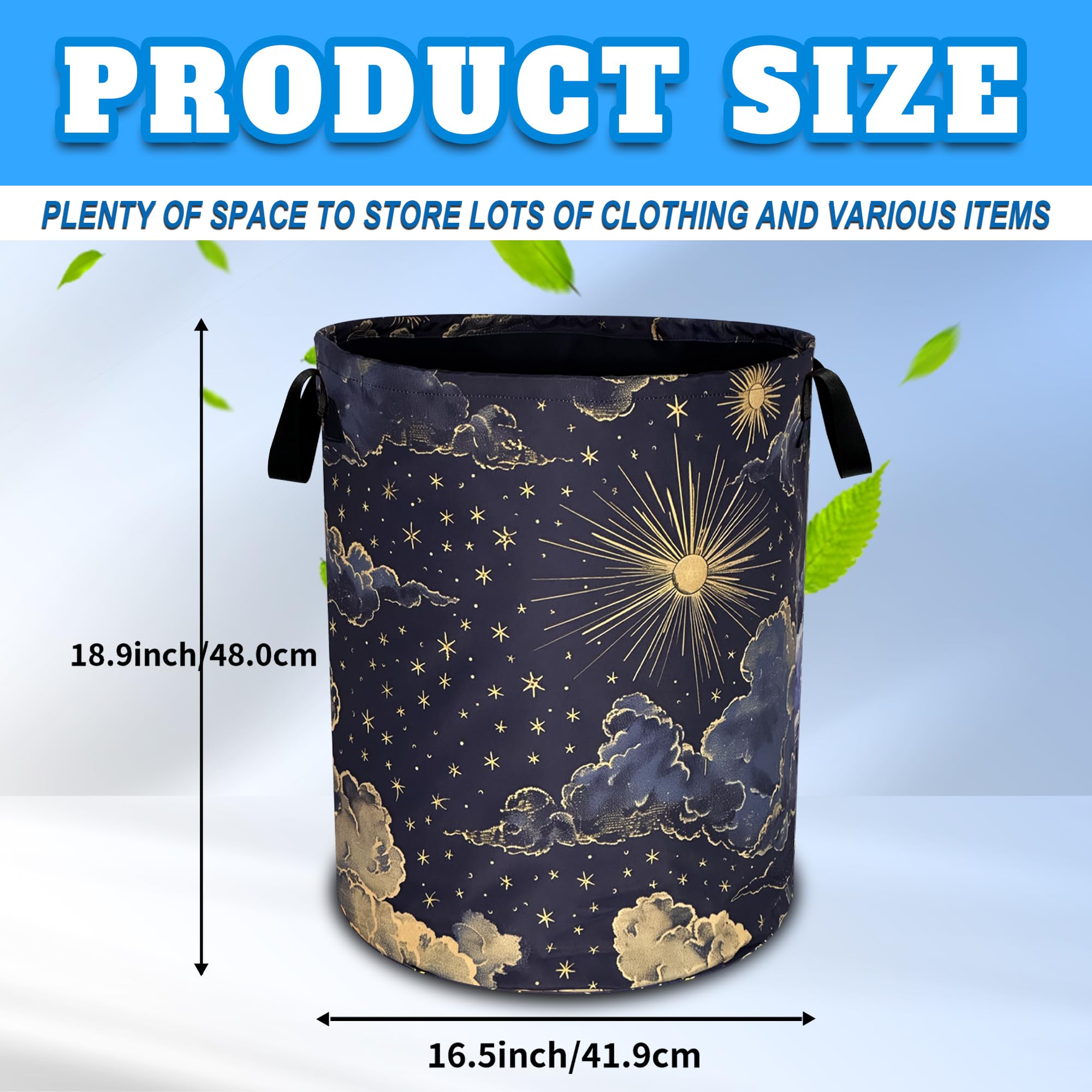 RKYAFFERISMA Oxford fabric laundry hamper stands up in a bathroom setting