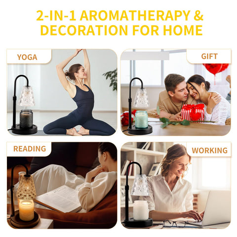 RMFSH Candle Warmer Lamp with two bulbs for brighter ambience.