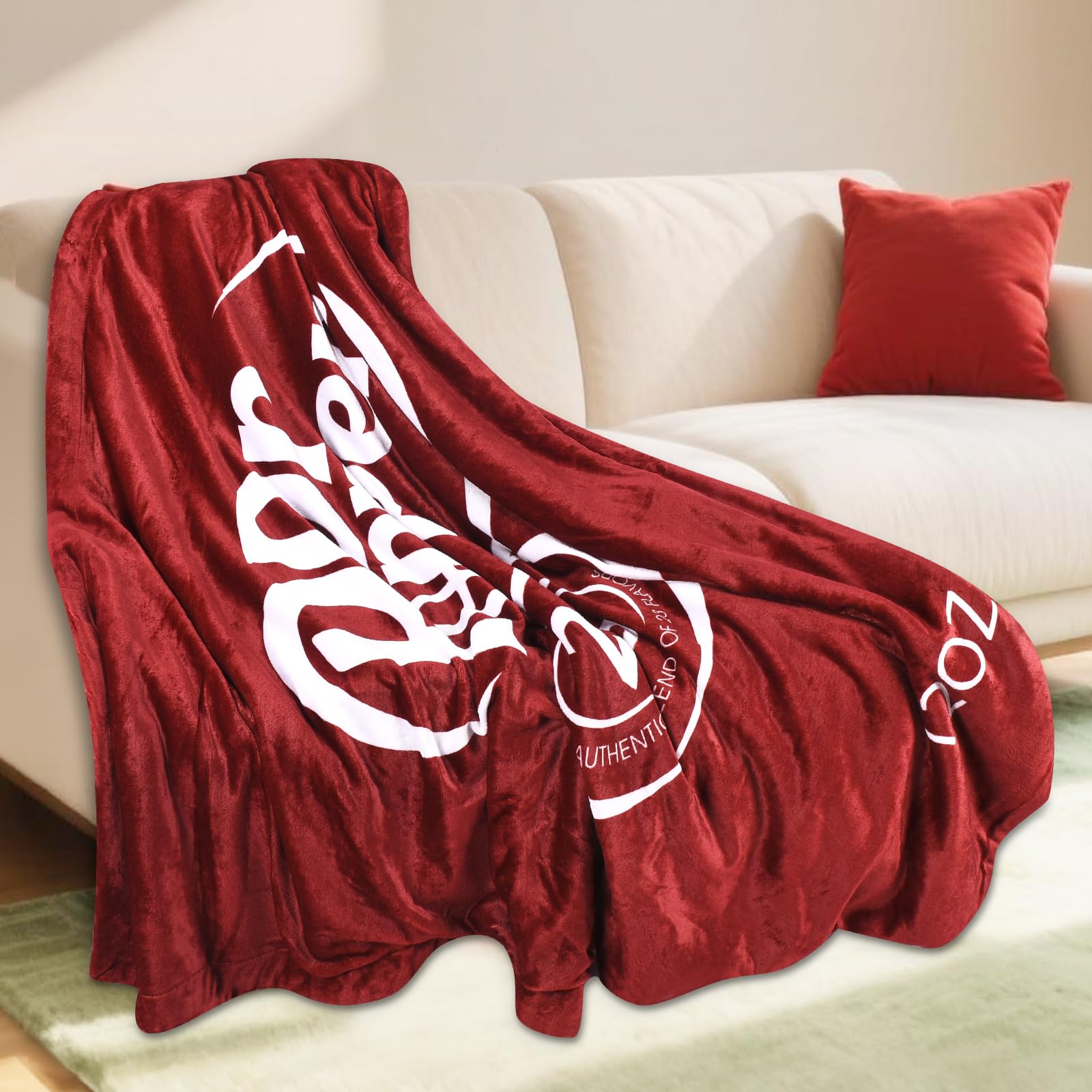 RMKA Dr Pepper blanket care-friendly fabric, machine washable for easy maintenance