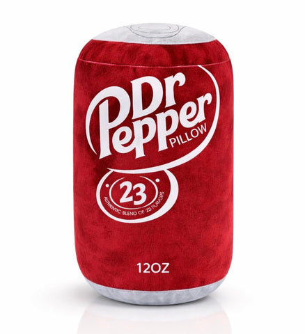 RMKA Dr Pepper Pillow Plush with soda can design adds playful decor.