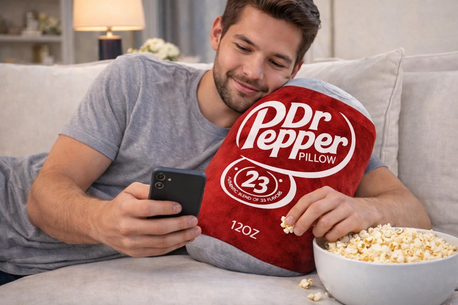RMKA Dr Pepper Pillow Plush makes a fun gift for soda lovers.