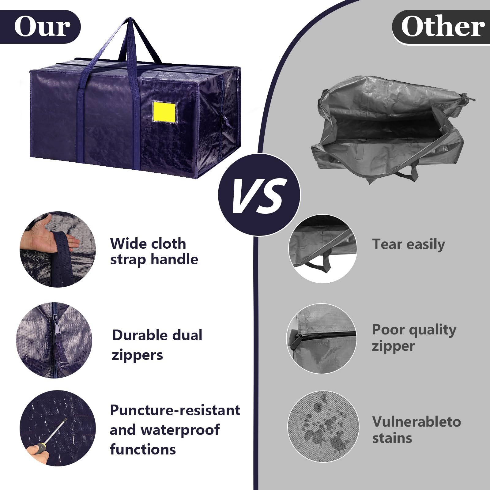 RMOHRO bag keeps bulky items like bedding organized.
