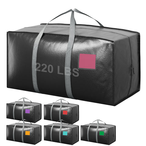 RMOHRO 6-pack moving bags with full-open side zipper for effortless loading and unloading