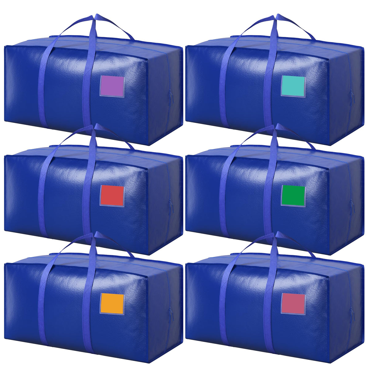 RMOHRO 6-pack moving bags with full-open side zipper for easy loading