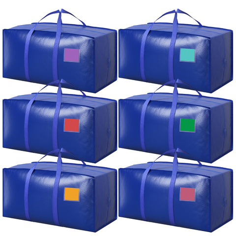 RMOHRO 6-pack moving bags with full-open side zipper for easy loading