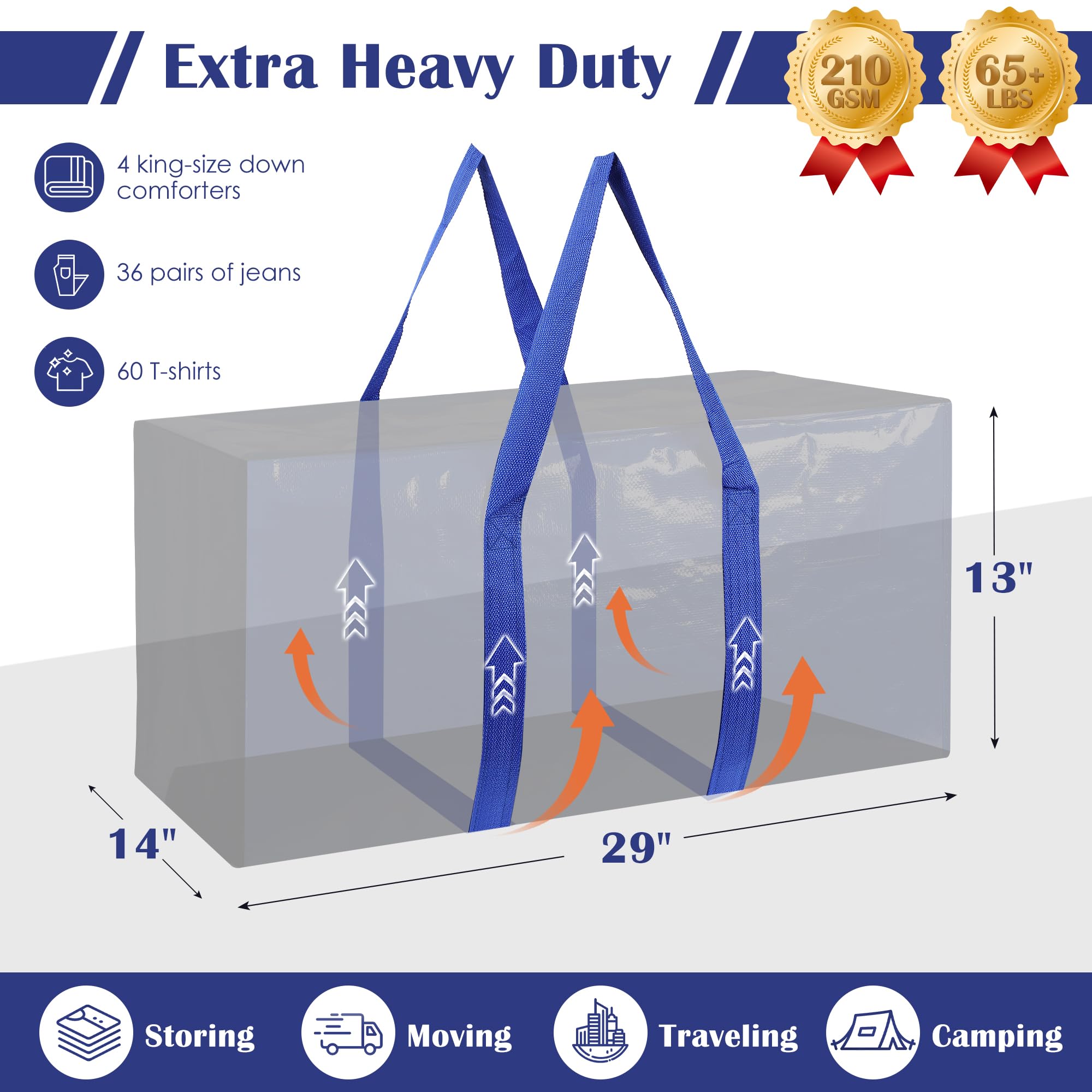 RMOHRO 93L capacity bag ideal for clothes and bedding during moves