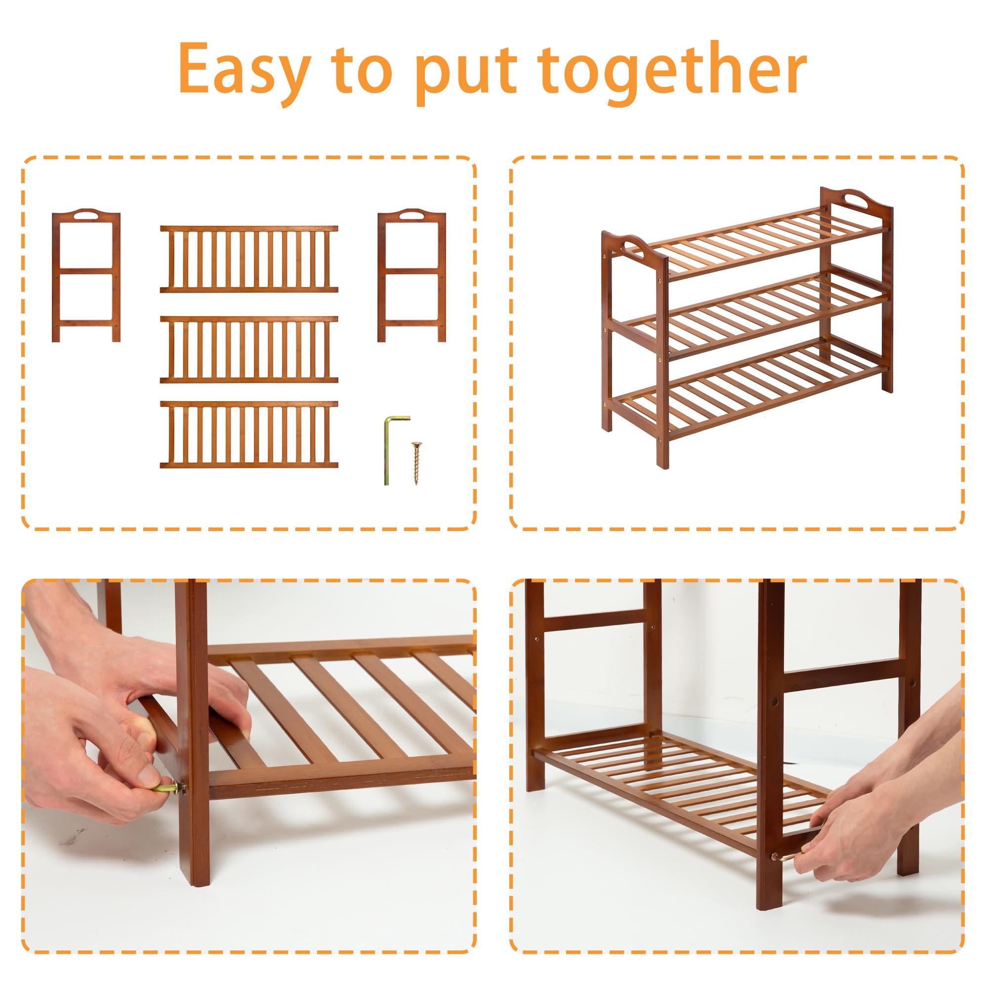 RMXANL bamboo shoe rack helping keep the room tidy