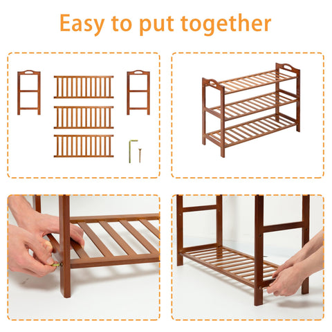 RMXANL bamboo shoe rack helping keep the room tidy
