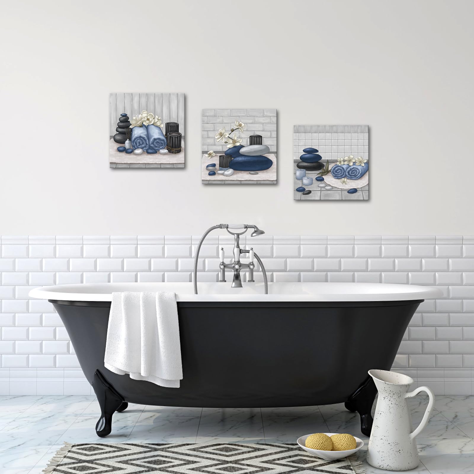 RnnJoile three-piece spa canvas set ready to hang in any room
