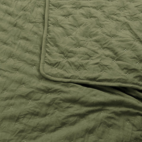 ROARINGWILD olive green cloud bed scene showing lightweight comfort
