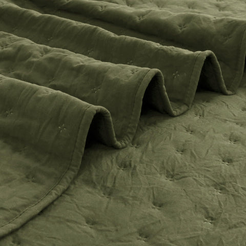 ROARINGWILD olive green cloud folded display highlighting easy care