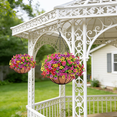Roberly hanging-flowers-basket feature durable materials and easy cleaning for busy homes