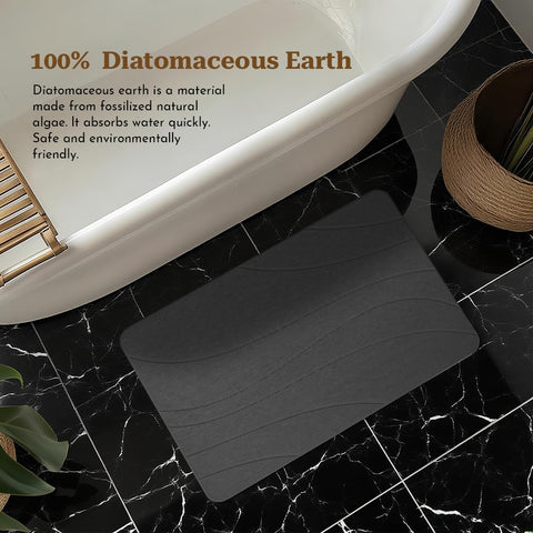 Robinuspc stone bath mat is easy to clean with water or a damp cloth.