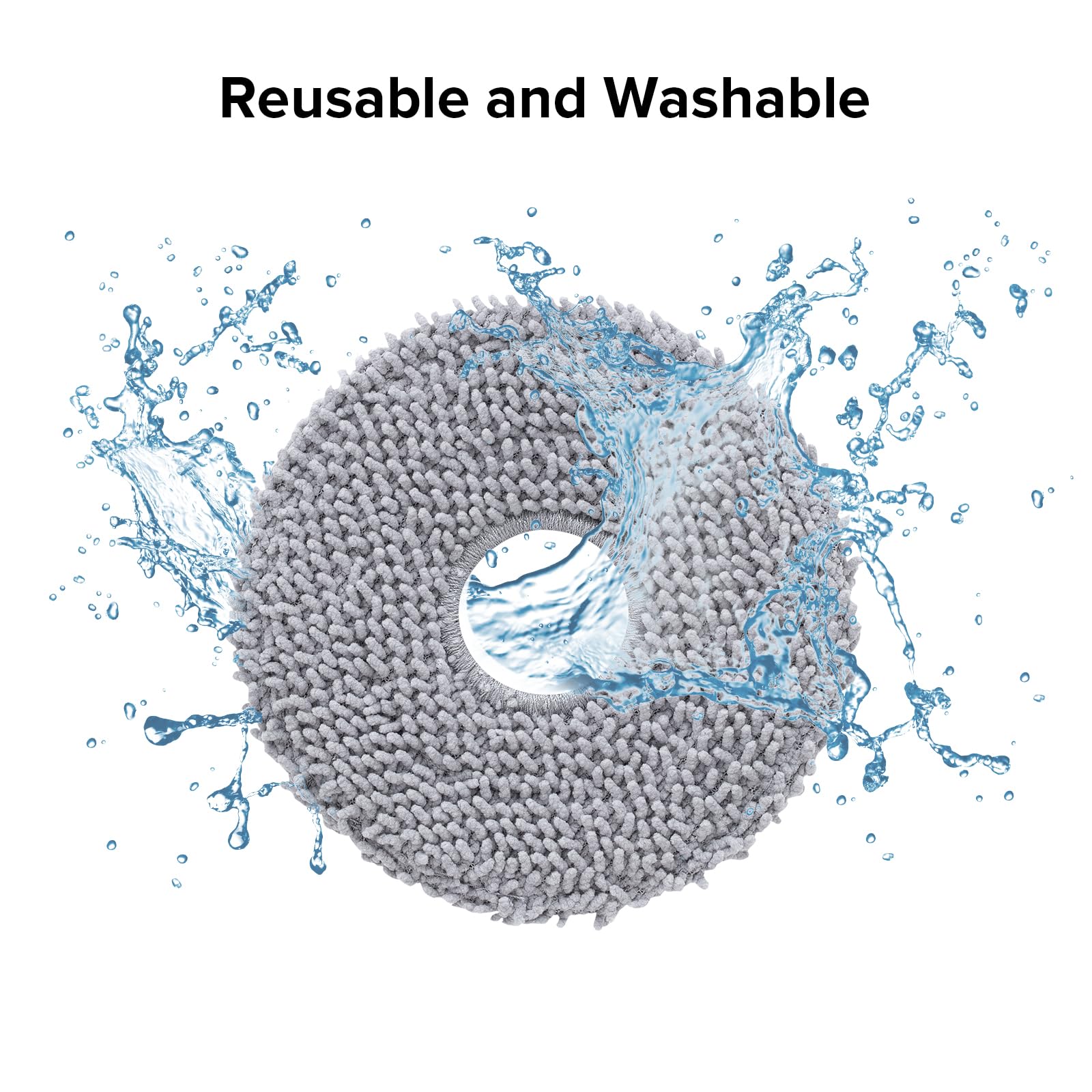 Roborock 4-pack mop cloths offering durable, reusable cleaning for robot vacuums