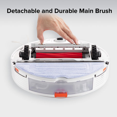 Roborock durable rubber material for long-lasting cleaning.