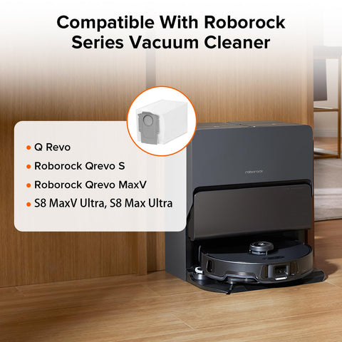 roborock dust bags with 2.7L capacity highlighted for long-lasting use