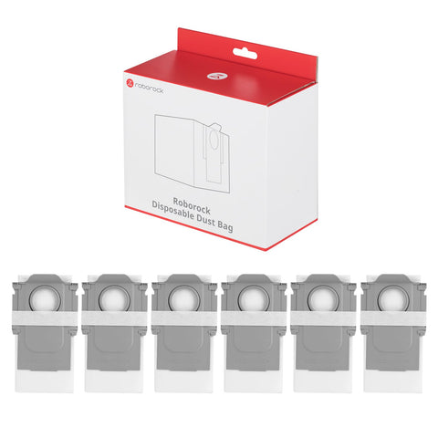 Box of six Roborock dust bags showcased for long-term readiness