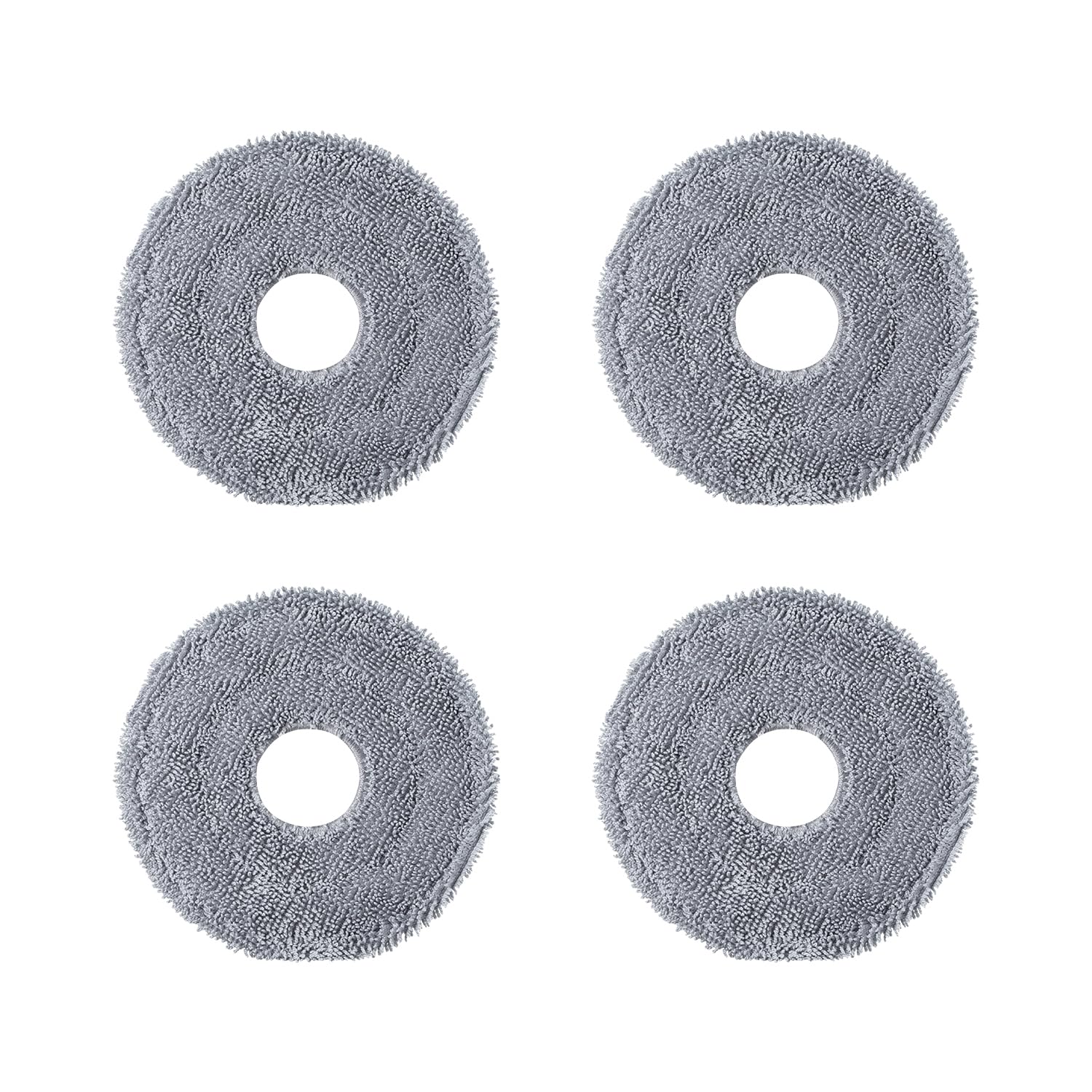 roborock four-pack microfiber mop cloths for Qrevo CurvX easy replacement and deep cleaning