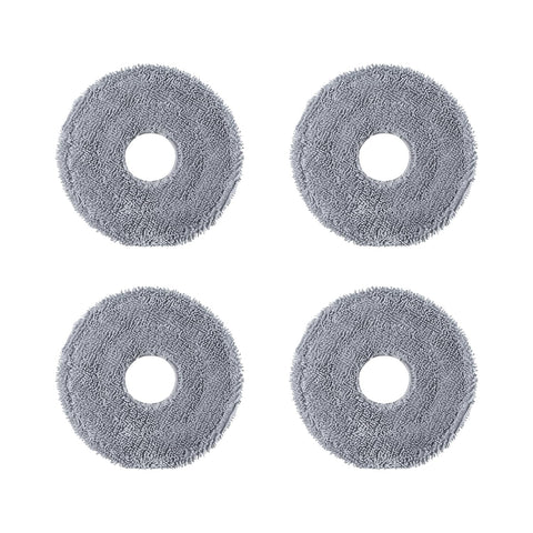 roborock four-pack microfiber mop cloths for Qrevo CurvX easy replacement and deep cleaning