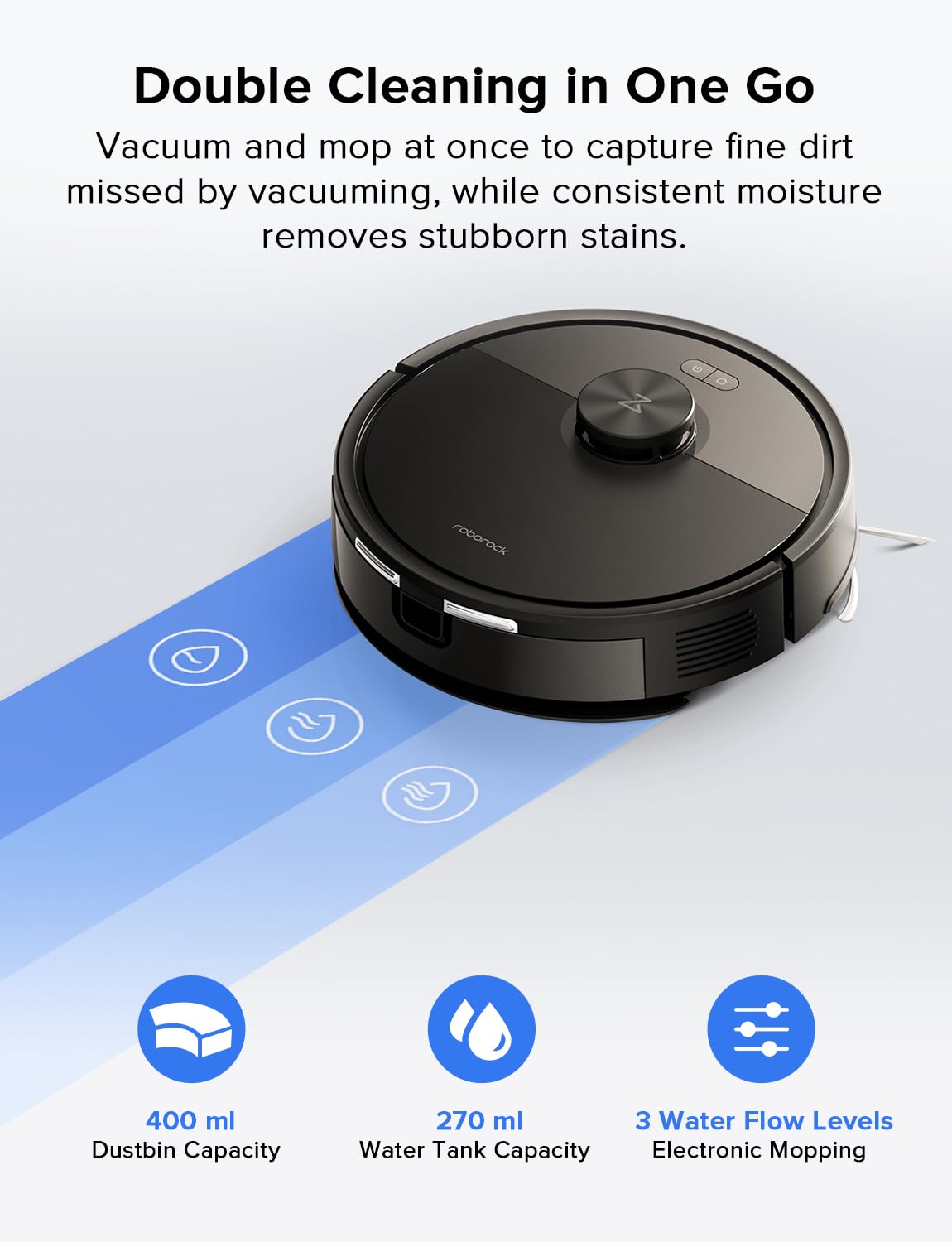 Roborock Q7 L5 dual anti-tangle brushes prevent hair wrap.