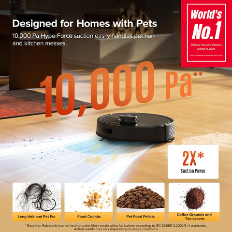 Roborock Q7 M5 anti-tangle design keeps pet hair from wrapping around brushes