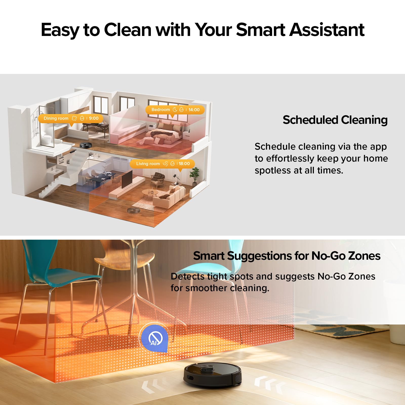 roborock Q7 M5+ vacuum cleaning along carpet edges and baseboards