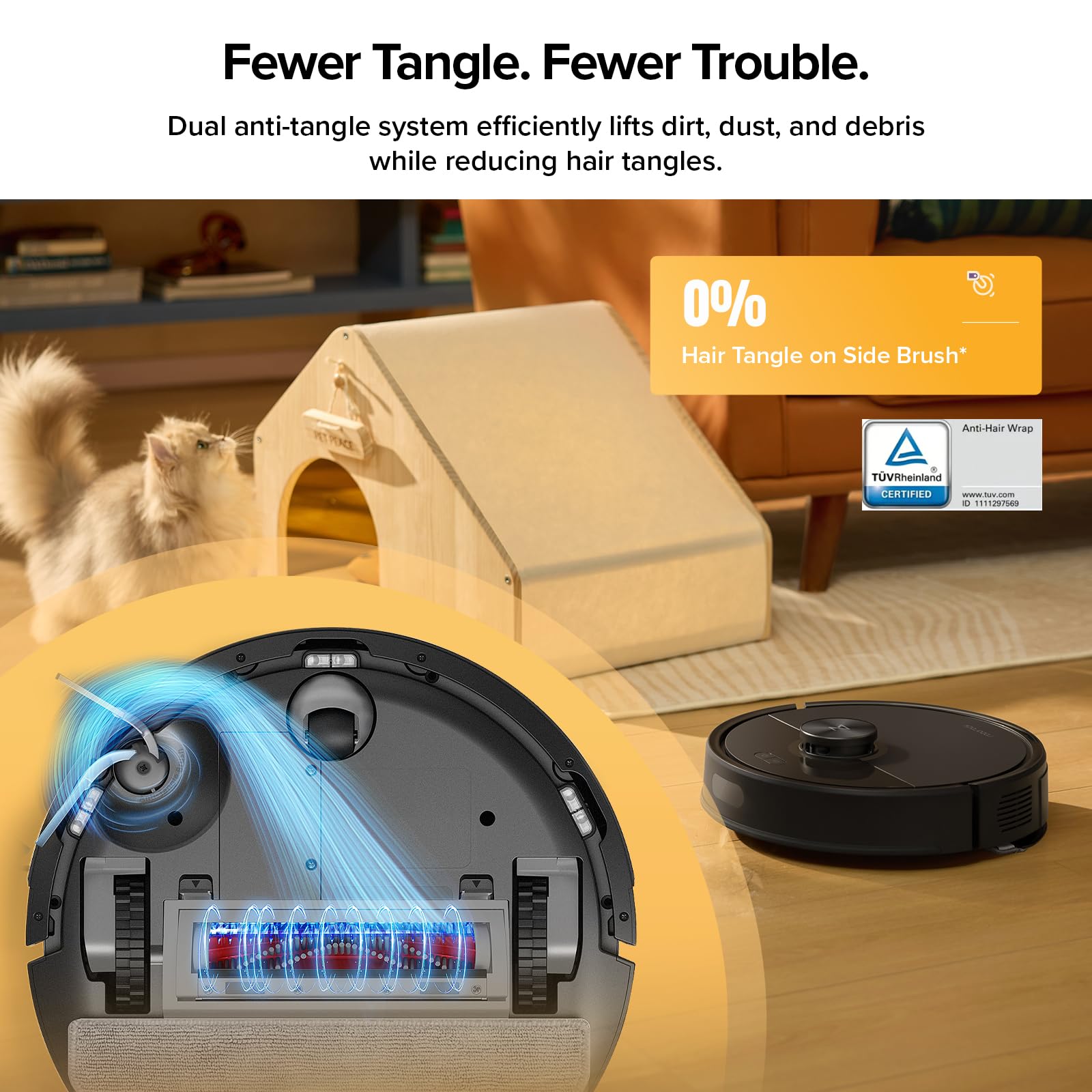 roborock Q7 M5+ mopping setting with adjustable water flow for fine dust