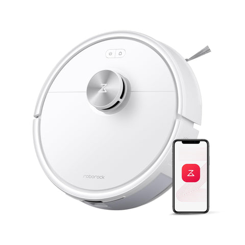 roborock Q7 M5 suction in action showing powerful cleaning on carpet and tile surfaces