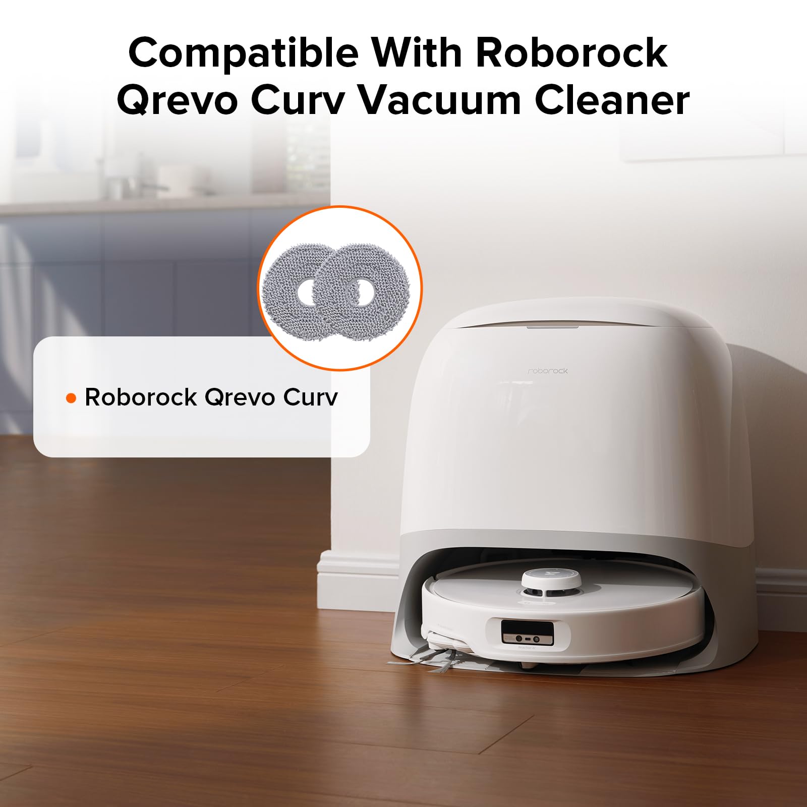 Roborock Qrevo Curv S5X mop cloth for daily dirt and pet hair pickup