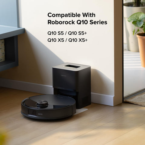 Roborock washable filter Q10 two-pack front view highlighting reusable design.