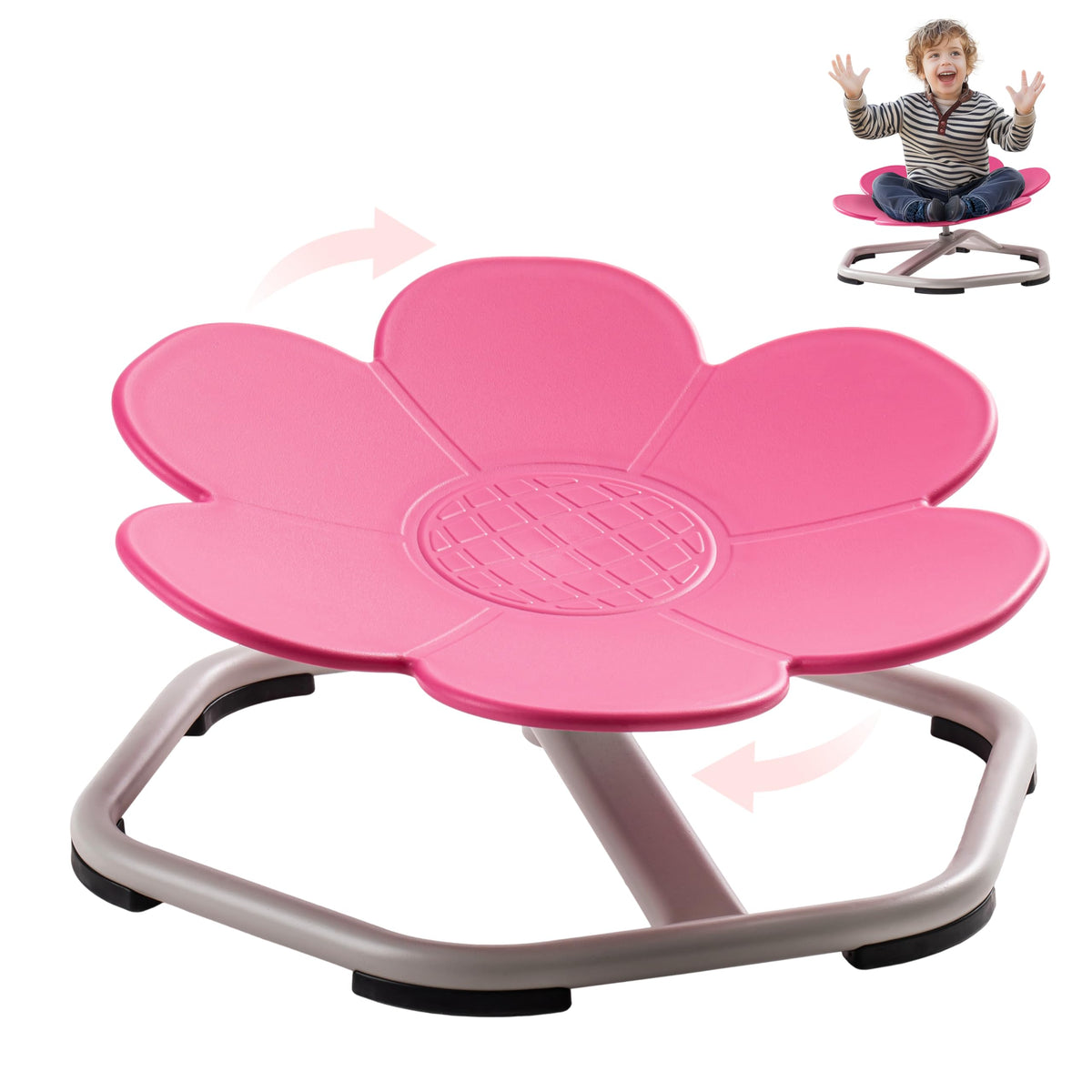 ROBUD Kids Sensory Swivel Chair with flower design supports active, focused seated play