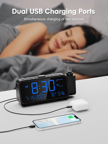 ROCAM built-in night light with USB-C and USB ports