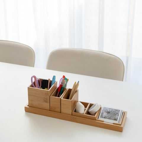 ROCDEER bamboo vanity tray care instructions and natural finish