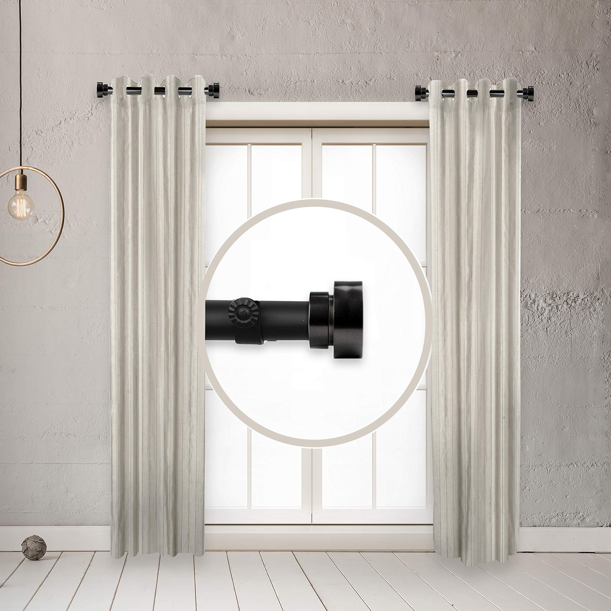 Rod Desyne bracket projection 3.625 inches offers drapery clearance.