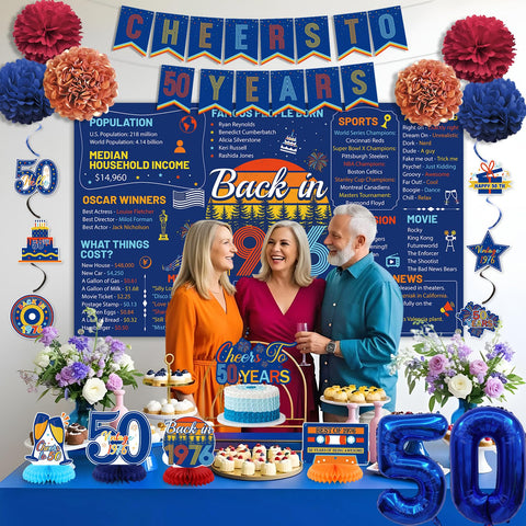 Roetyce 50-number balloons celebrate the milestone with festive flair