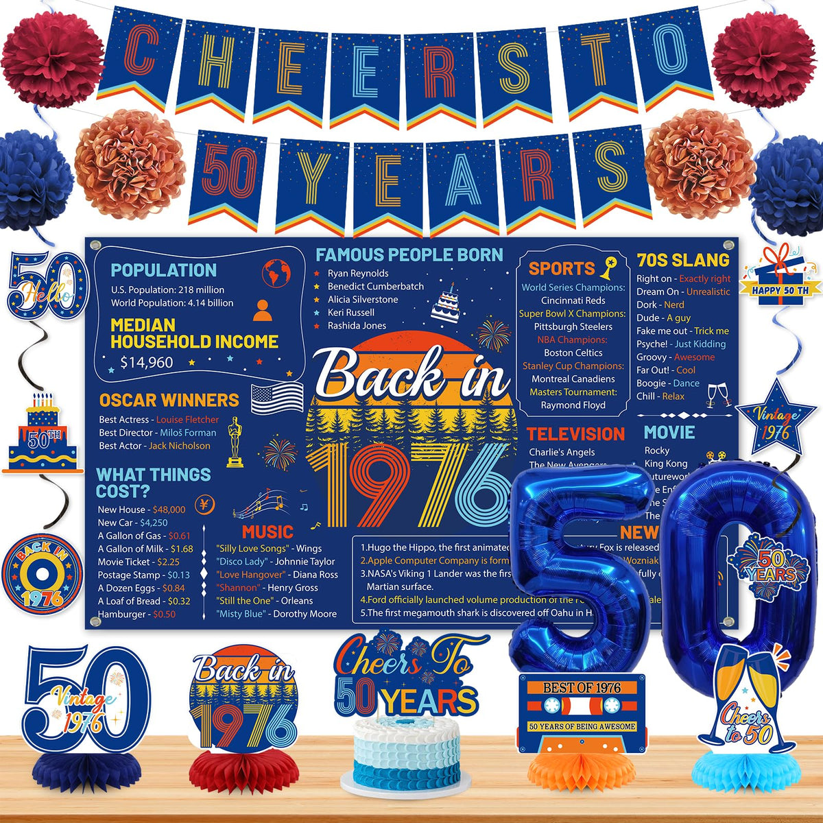 Roetyce Back in 1976 poster backdrop provides retro ambiance for photos