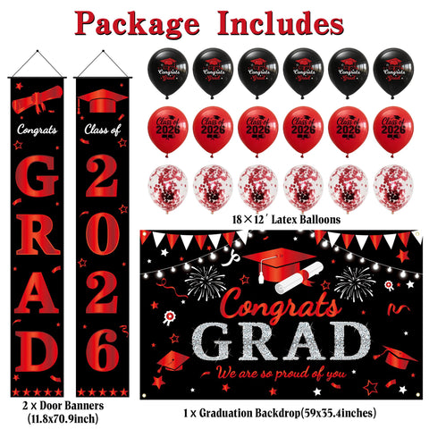 Roetyce Class of 2026 door banners greet guests at the entrance