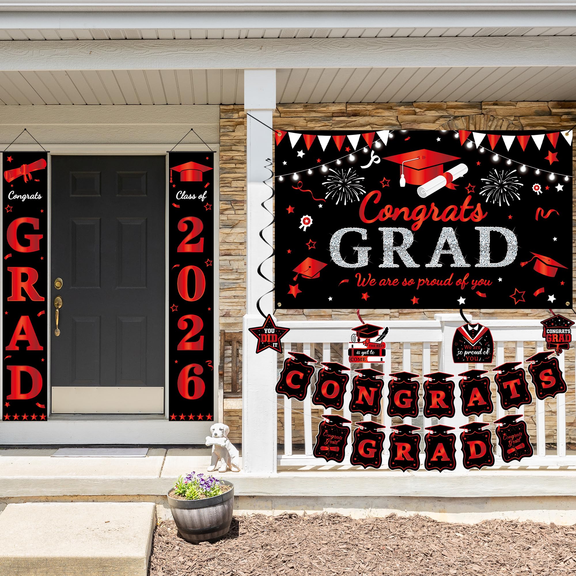 Roetyce graduation decor set offers a complete DIY decoration solution