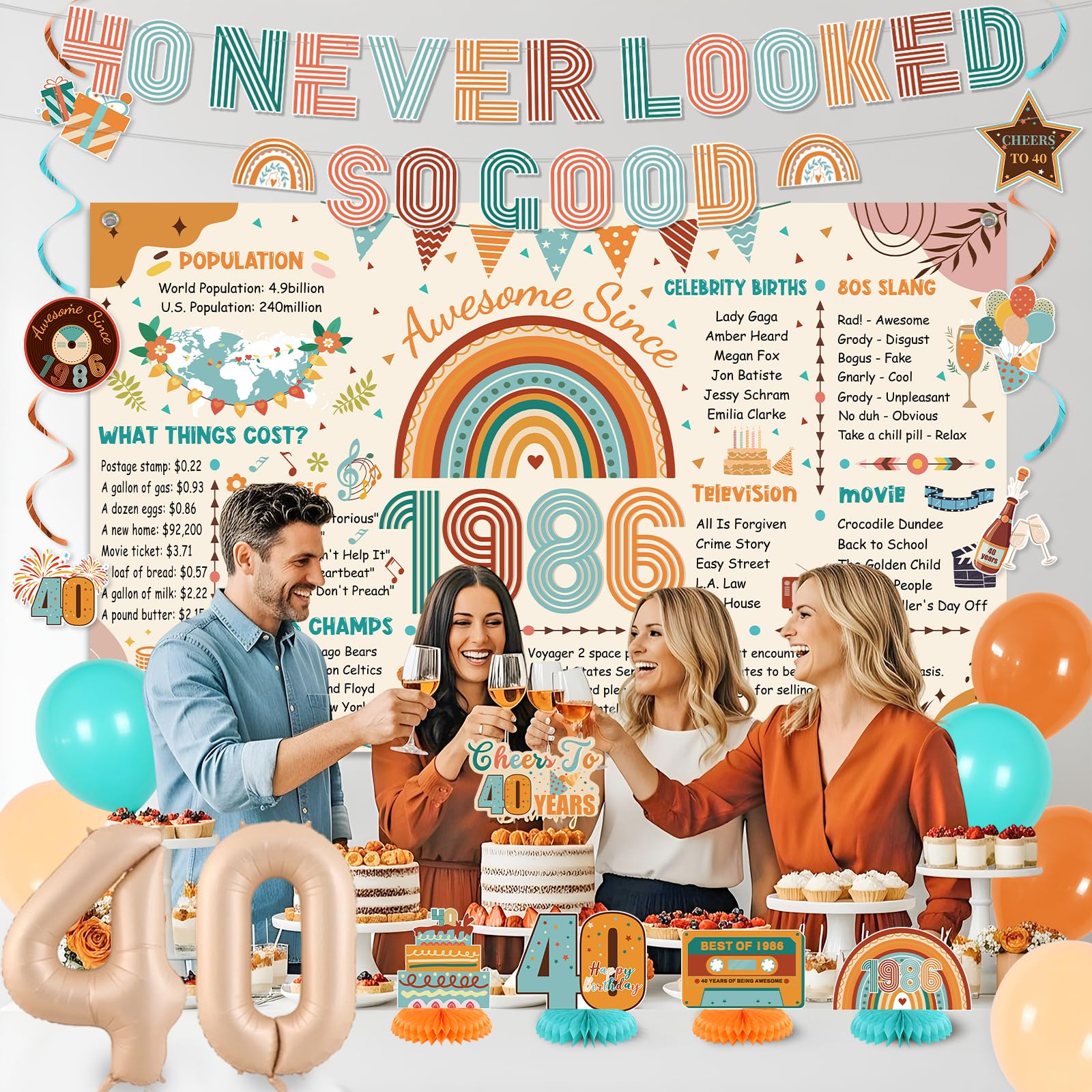 Roetyce number 40 balloons highlight milestone moments